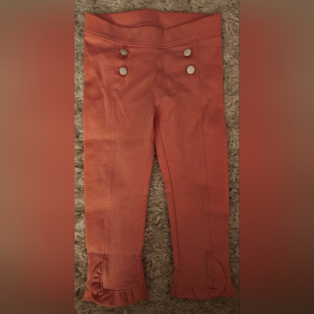 Janie and Jack Vibrant Orange Leggings